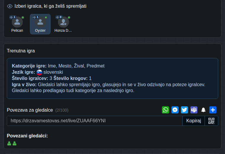Pogled gledalca v avli