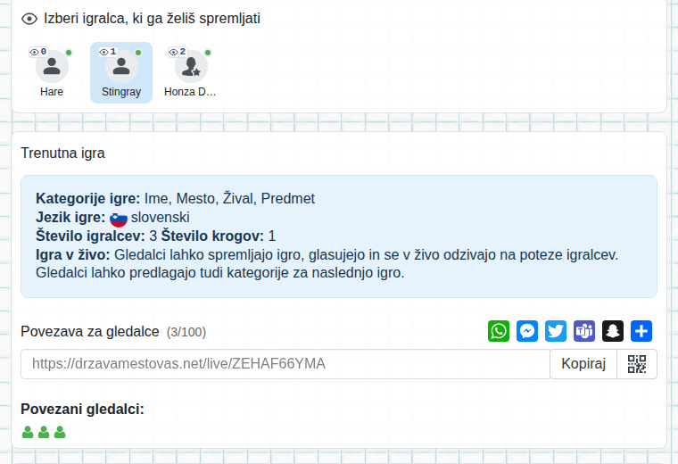 Pogled gledalca v avli